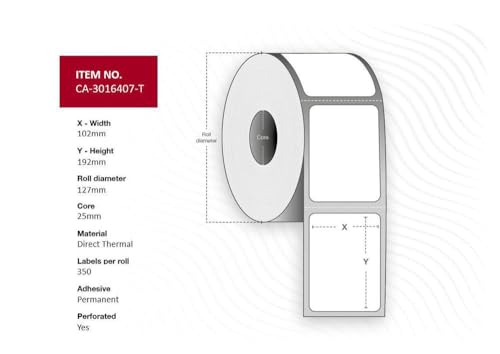 Capture Label 102 x 192 mm Adressenrollen, Kern 25 mm, von Capture