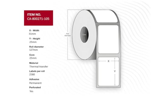 Capture Label 31 x 25 mm Adressenrollen, Kern 25 mm von Capture