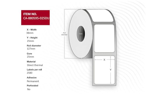 Capture Label 38 x 25 mm Adressenrollen, Kern 25 mm von Capture