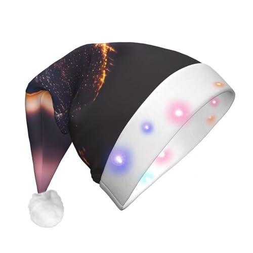 Night Sky LED-Weihnachtsmütze für Erwachsene – multifunktionale Volldruck-Kopfbedeckung, perfekt für Festlichkeiten von CarXs