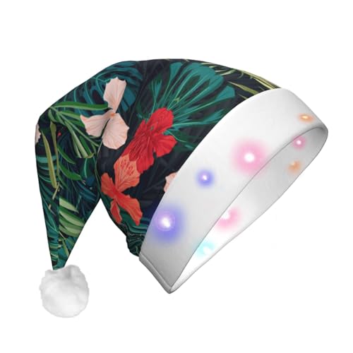 Sommer-Hawaii-LED-Weihnachtsmütze für Erwachsene – multifunktionale Volldruck-Kopfbedeckung, perfekt für Festlichkeiten von CarXs