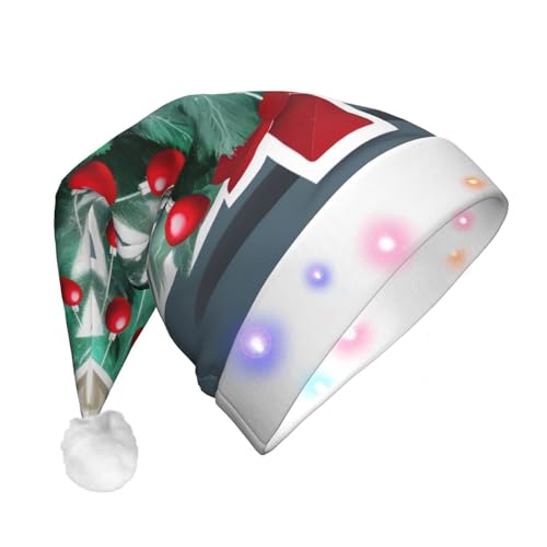 Weihnachtsmütze mit Weihnachtsbaum und roter Kugel für Erwachsene – multifunktionale Volldruck-Kopfbedeckung, perfekt für Festlichkeiten von CarXs