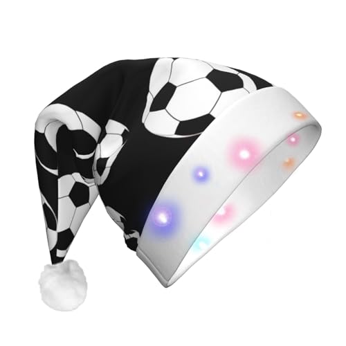Weihnachtsmütze mit schwarzem LED-Motiv für Erwachsene – multifunktionale Kopfbedeckung, perfekt für Festlichkeiten von CarXs