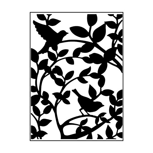 Carabelle Studio Embossing Folder Prägefolder Vögel in einem Baum, Plastic, transparent, 10.8 x 14.6 x 0.11 cm von Carabelle Studio