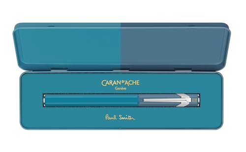 CARAN D'ACHE Füllfederhalter + PAUL SMITH EDITION 4 / SMITH Cyan Blue & Steel Blue (F) - Limitierte Edition. Ref. 841.342 von Caran d’Ache