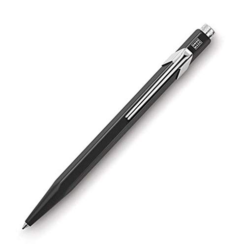 Caran d-Ache 849.009 Kugelschreiber, einziehbar, Ballpoint Kugelschreiber, Blau, Schwarz, Silber, Aluminium, Sechskant, 1 Stück von Caran d'Ache