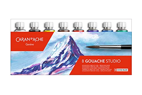 Caran d'Ache Gouache Studio Set 8 Tubes 10ml von Caran d'Ache