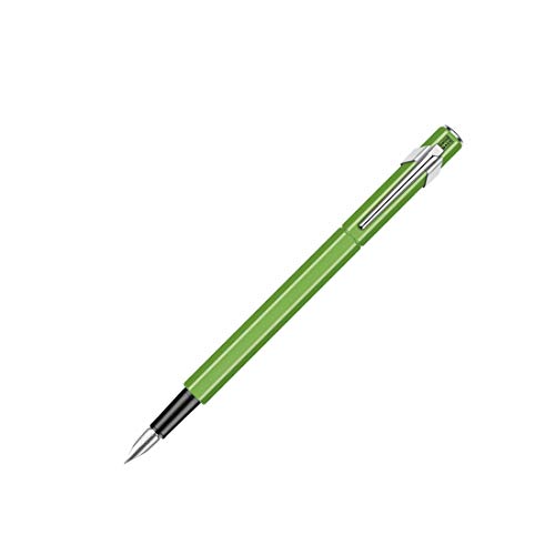 Caran d'Ache Metall-Füllfederhalter 849 Grün Fluo Feder EF, 1 Stück (1er Pack) von Caran d'Ache