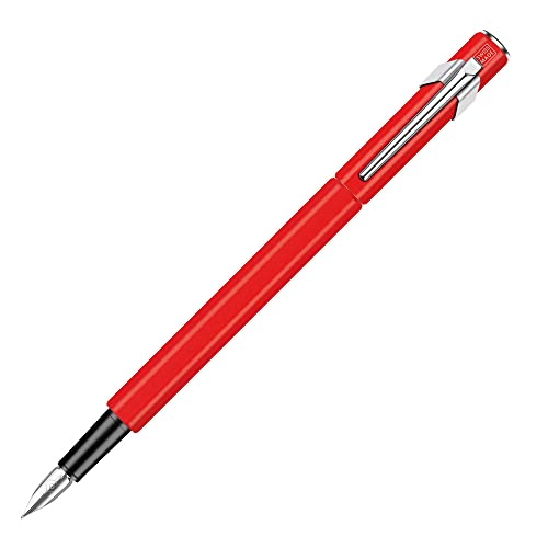 Caran d'Ache Metall- Füllfederhalter 849 rot matt Feder F von Caran d'Ache