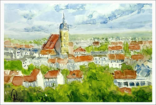 Card Kunstverlag 10 Grußkarten, Doppelkarten, Glückwunschkarten DIN B6 mit Kuvert - Brandenburg an der Havel von Card Kunstverlag