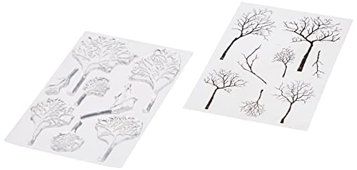 Card-io Clear Stamp Set Winter Bäume von 8 Briefmarken von Card-io