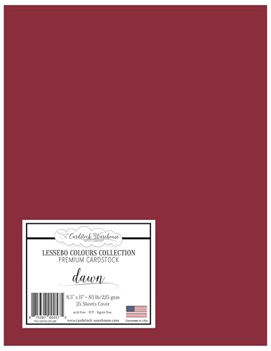 Cardstock Warehouse Lessebo Colours Dawn – 21,6 x 27,9 cm – 37,6 kg, mattes Premium-Kartonpapier, 225 g/m², 25 Blatt von Cardstock Warehouse Paper Company