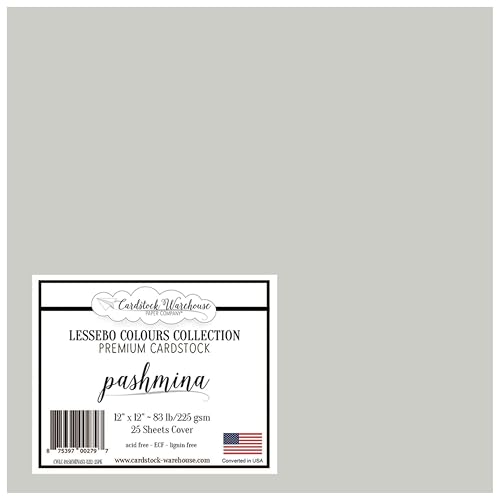 Cardstock Warehouse Lessebo Colours Pashmina, 30,5 x 30,5 cm, 37,6 kg, matt, Premium-Karton, 225 g/m², 25 Blatt von Cardstock Warehouse Paper Company