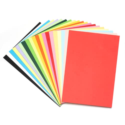 Carehabi Bastelpapier A4 Bunt 160g/m²,20 Farben 80 Blatt Buntpapier,Färbigen Druckblätter,Färbiges Buntes Papier für Kinder DIY Basteln Gestalten Dekorieren Kunsthandwerk Ostern Karten Papierblumen von Carehabi