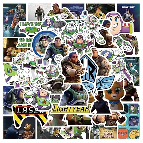 Buzz Lightyear Vinyl-Aufkleber für Laptops, Handys, Konsolen, Wände, Taschen, Bücher, Flasche, 50 Stück von Caribou Living