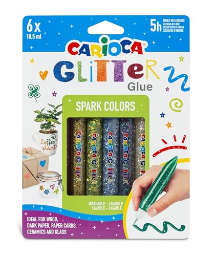 Carioca Classic Glitter Glue Classic 6er (Blister) von Carioca