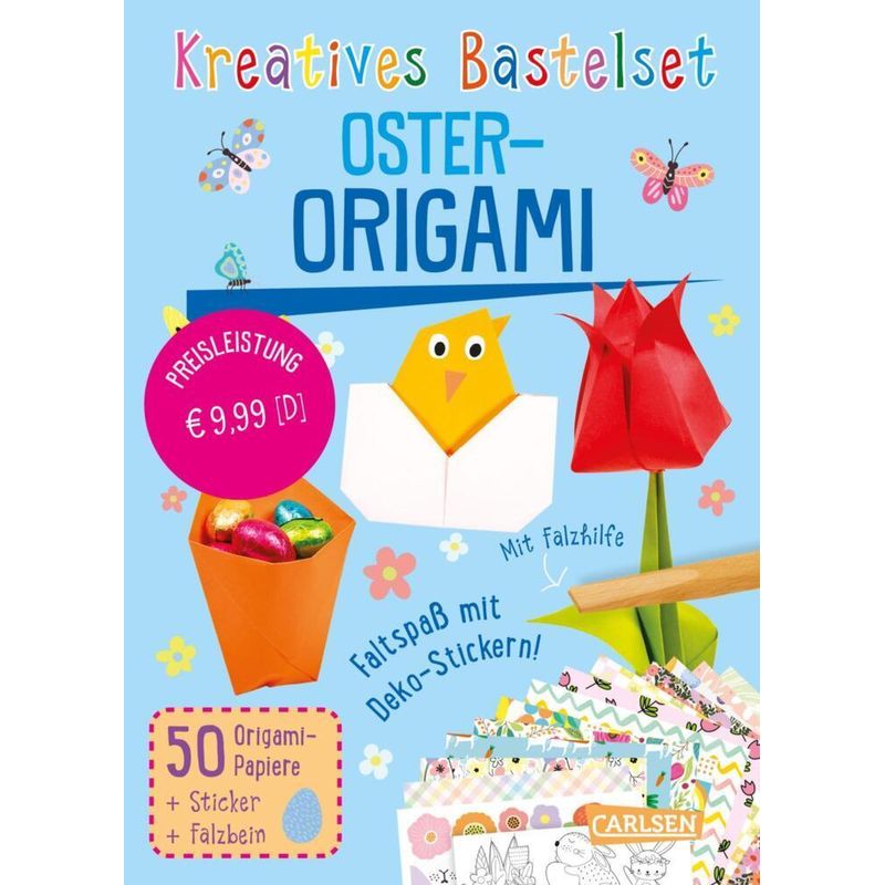 Bastelset Für Kinder: Kreatives Bastelset: Oster-Origami, Kartoniert (TB) von Carlsen