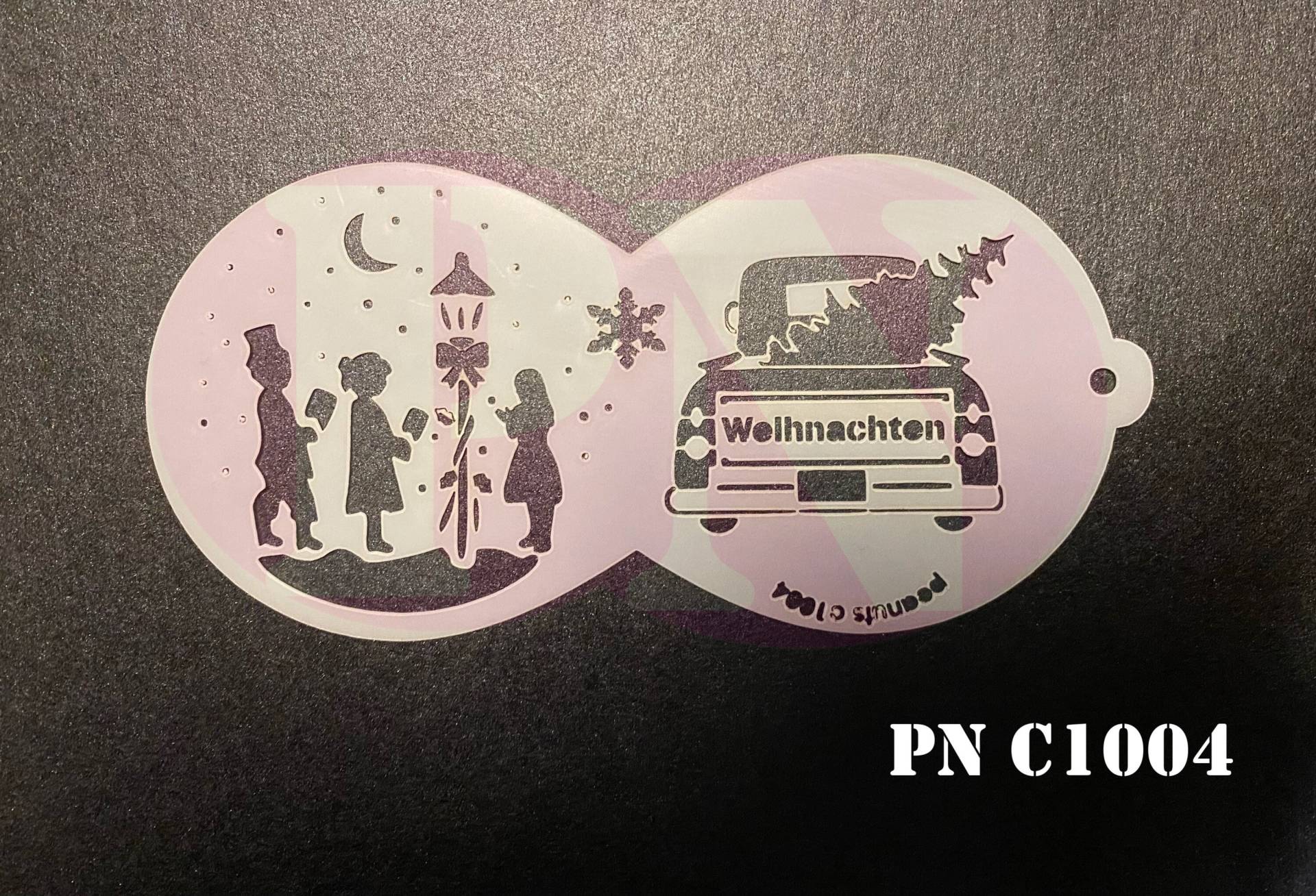 Facepainting Stencil Peanutstencils Pn C1004 Christmas Car Weihnachten von CarmensitasShopDe