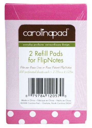 Carolina Pad In the Navy FlipNotes Flip Notizblock-Nachfüllpackungen, je 100 Blatt, 2 Blöcke pro Packung, Rosa (12057) von Carolina Pad