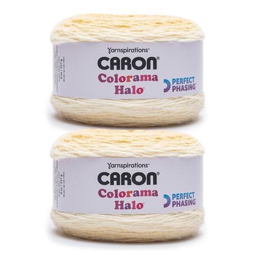 Caron 29107676008P02 Colorama Halo Cake Garn, Bienenwachs Frost von Caron