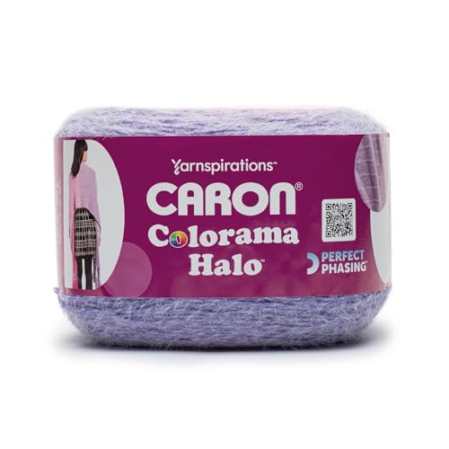 Caron Colorama Halo Perfect Phasing 500 g, 1 Packung mit 1059 Yards/499.0 g Lavender Punch 71% Acryl, 18% Nylon, 11% Polyester Garn von Caron