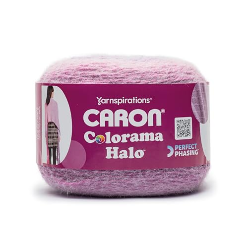 Caron Colorama Halo Perfect Phasing 500 g, 1 Packung mit 1059 Yards/499.0 g Purple Orchid 71% Acryl, 18% Nylon, 11% Polyester Garn von Caron