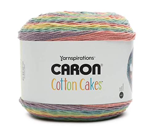 Caron Cotton Cakes Selbststreifendes Garn, 485 m, 250 g, Kaliko-Blumen von Caron