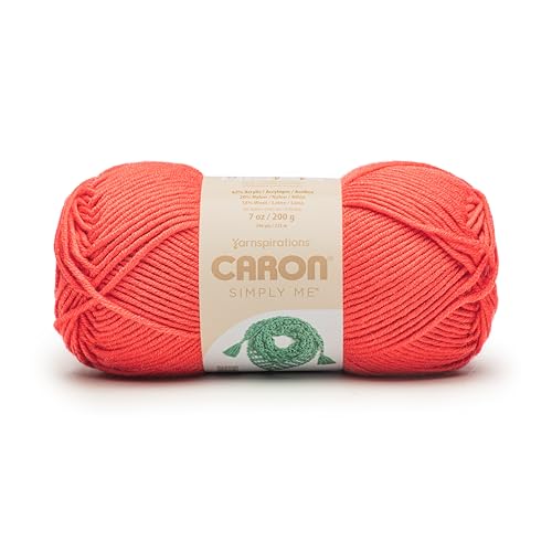 Caron Simply Me Rubin-Garn, 2 Stück, 200 g, 62% Acryl, 20% Nylon, 18% Wolle, #5 sperrig, 240 Meter – Stricken/Häkeln von Caron