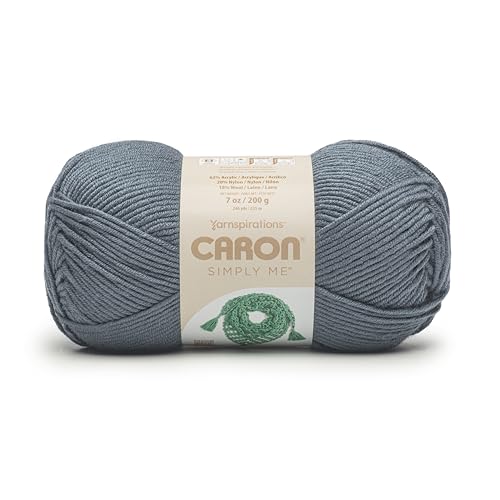 Caron Simply Me Strickgarn, 2 Stück, 200 g, 62% Acryl, 20% Nylon, 18% Wolle, Nr. 5 sperrig, 220 m von Caron