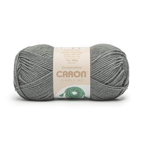 Caron Simply Me Strickgarn, 2 Stück, 200 g, 62% Acryl, 20% Nylon, 18% Wolle, Nr. 5 sperrig, 220 m von Caron