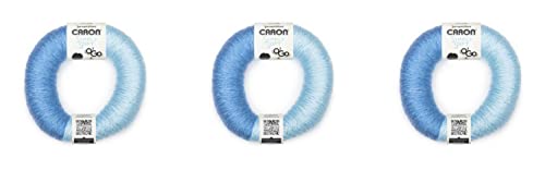 Caron Simply Soft O'Go Garn in Berry Blue/Soft Blue – 3 Packungen mit 140 g – Acryl – 4 Medium (Kammgarn) – 220 Meter – Stricken, Häkeln und Basteln von Caron