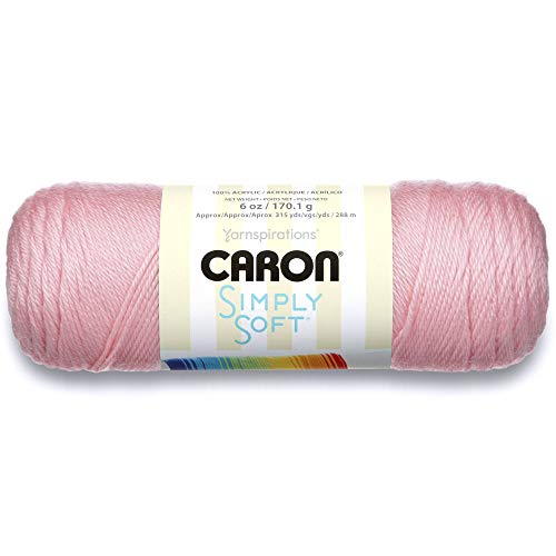 Caron Simply Soft Solids Garn (4) Medium Gauge 100% Acryl – 170 g – Pink – maschinenwaschbar und trocknergeeignet (H970039719) von Caron