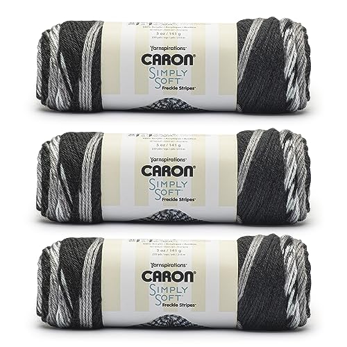 Caron Simply Soft Sommersprossen-Garn – 3 Packungen mit 141 g – Acryl – #4 Kammgarn (mittel) – 230 Meter – Stricken, Häkeln und Basteln von Caron