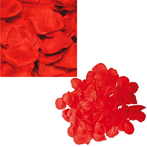 2 Tüten seidenähnliches Rosenblatt-Konfetti in * ROT * | mit je 144 Rosenblätter | Deko Tischdeko Jubiläum Streukonfetti Geburtstag Rosen Seide Liebe Herz Hochzeit Standesamt Liebe Blütenblätter von Carpeta