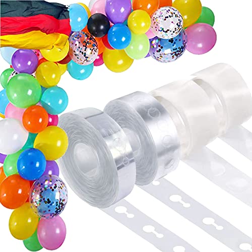 Ballongirlande Kit mit 4 Rollen | 10m Ballonband und 200x Klebepunkte | Ballonbogen als Deko für Geburtstag, Party und Hochzeit | Luftballons Ballon Girlande Ballondeko Partydeko von Carpeta