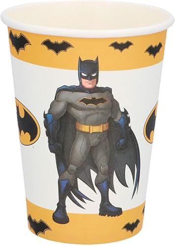 Carpeta 8 Pappbecher * Batman * für Kindergeburtstag und Mottoparty | Cups Becher Party Kinder Party Superheld Superman von Carpeta