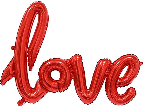 Folienballon * LOVE in ROT * als Deko zum Geburtstag, Valentinstag und zur Hochzeit | 73x59cm | Motto Party Dekoration Luftballon von Carpeta