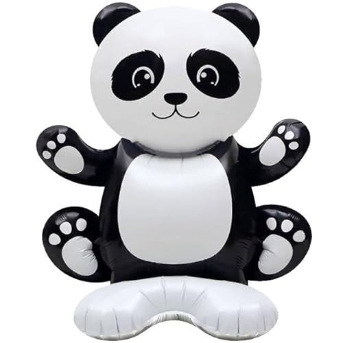 Folienballons * SÜSSE TIERE * als Deko für Geburtstag und Party | Stehende Luftballons, 37-47cm groß | Safari Dschungel Bauernhof Kinder Kindergeburtstag Partydeko Ballons, Edition: Panda von Carpeta