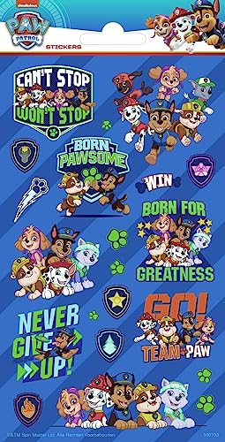 Sticker für Kinder als Mitgebsel Geschenk Spiel | Frozen Paw Patrol Minions Dinos Cars Peppa | Aufkleber Kindersticker Kindergeburtstag Geburtstag, Formatvorlagen Name: Paw Patrol, 20 Sticker von Carpeta