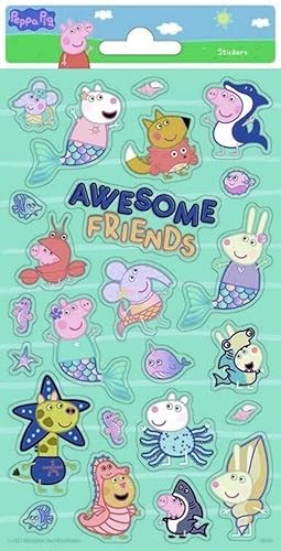 Sticker für Kinder als Mitgebsel Geschenk Spiel | Frozen Paw Patrol Minions Dinos Cars Peppa | Aufkleber Kindersticker Kindergeburtstag Geburtstag, Formatvorlagen Name: Peppa Pig, 25 Sticker von Carpeta