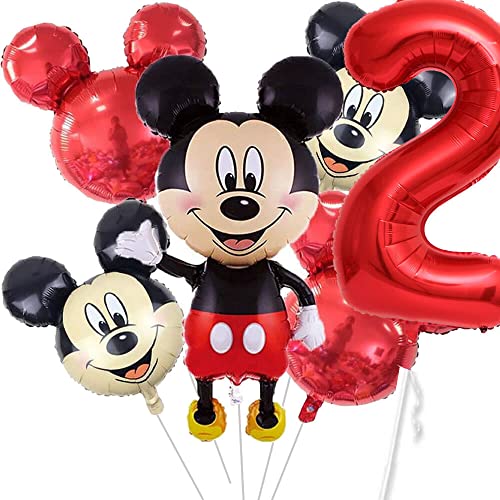 XXL-Ballon-Set * Mickey Mouse * als Deko für Kindergeburtstag und Mottoparty | mit Zahlen von 1 bis 19 | Micky Maus Geburtstag Party Kinder Ballondeko Partydeko, Edition: 2. Geburtstag von Carpeta