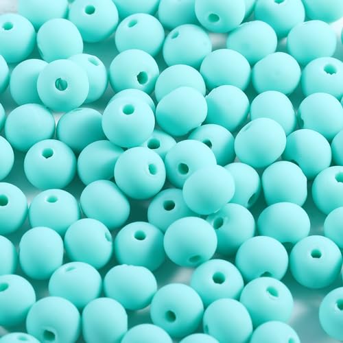 250 Stück Cyan-Ton-Perlen zur Herstellung von Armbändern, 6 mm, runde Perlen für selbstgemachte Halsketten, Ohrringe von Carporay