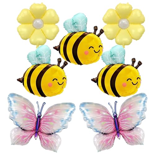 7 Stück Bienen Luftballons Bienen Deko Biene Deko Bienen Deko Folienballon Geburtstag Geeignet schmetterling luftballon für Geburtstage Kinder Erwachsene Geburtstage Fotografie Party Bedarf von Carreneu