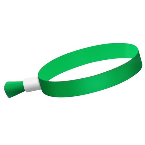 Carriere 100 Stück Farbige Armbänder für Veranstaltungen, für Leichte Konzert-Armbänder (Grün) von Carriere