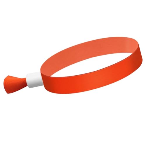 Carriere 100 Stück Stoff-Event-Armbänder, Farbige Armbänder für Veranstaltungen, für Leichtes Konzert-Handgelenkband (Orange) von Carriere