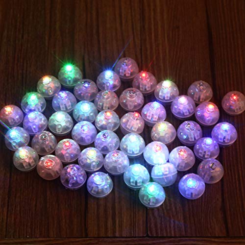 Carriere 10pcs Mini Runde Ball LED Ballon RGB Lichter Valentinstag Flash Lampen Fuer Laterne Weihnachten Halloween Multicolor von Carriere