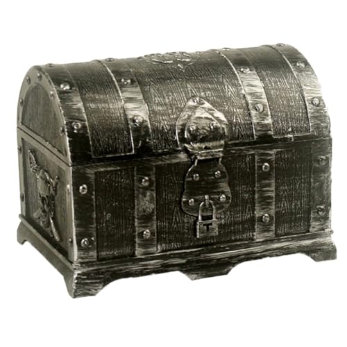 Carriere Antike Silberjagd-Piraten-Versteckbox Aus Kunststoff, Dekoratives Hausspiel für Kinder, Retro-Party-Dekoration, Geschenke von Carriere