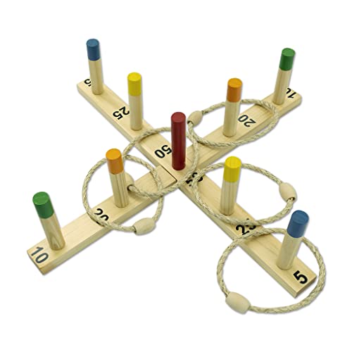 Carromco Wikinger Ringwurfspiel, Outdoor Spielzeug Spiel Gartenspiel Gesellschaftsspiel Holzspiel Geschicklichkeitsspiel Outdoorspiel von Carromco