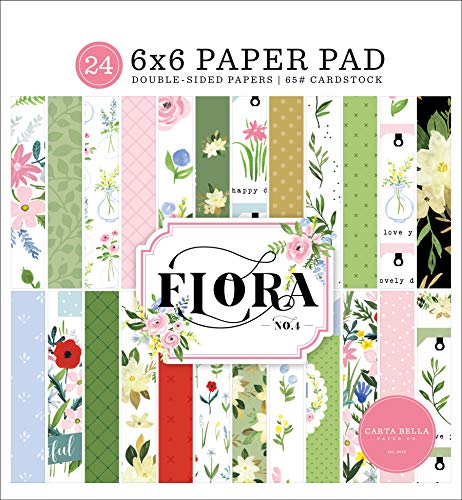 Carta Bella Paper Company CBFLN135023 6x6 Paper Pad Papier, Flora No.4 Papierblock, 15 x 15 cm, 6-x-6-Inch von Echo Park Paper Company