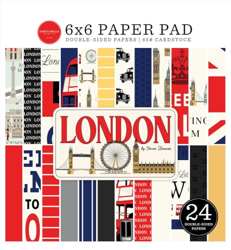 Carta Bella London Papierblock, 15,2 x 15,2 cm von Carta Bella